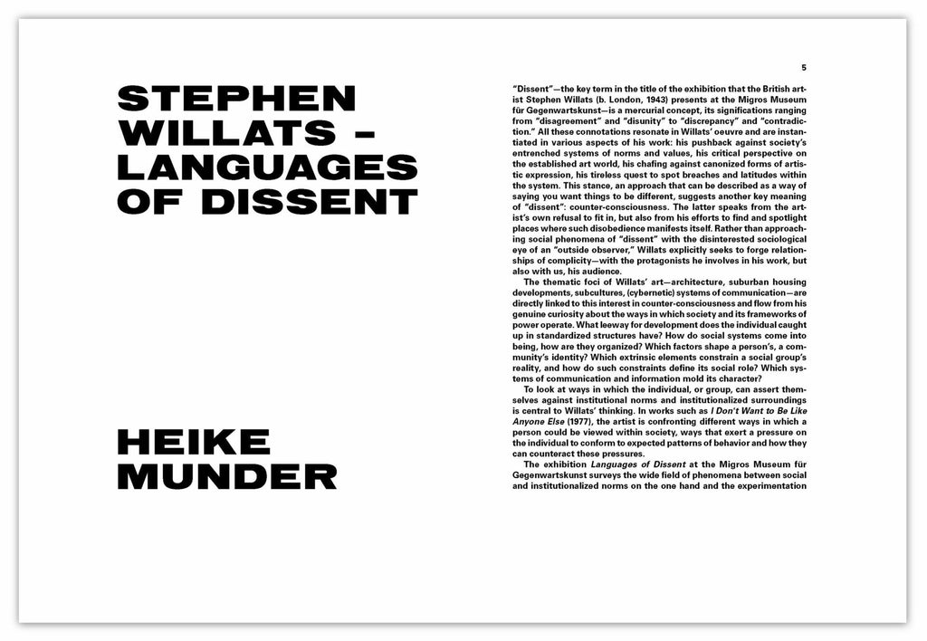 STEPHEN WILLATS – LANGUAGES OF DISSENT