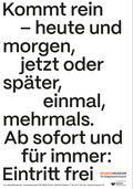 POSTER KOMMT REIN EINTRITT FREI