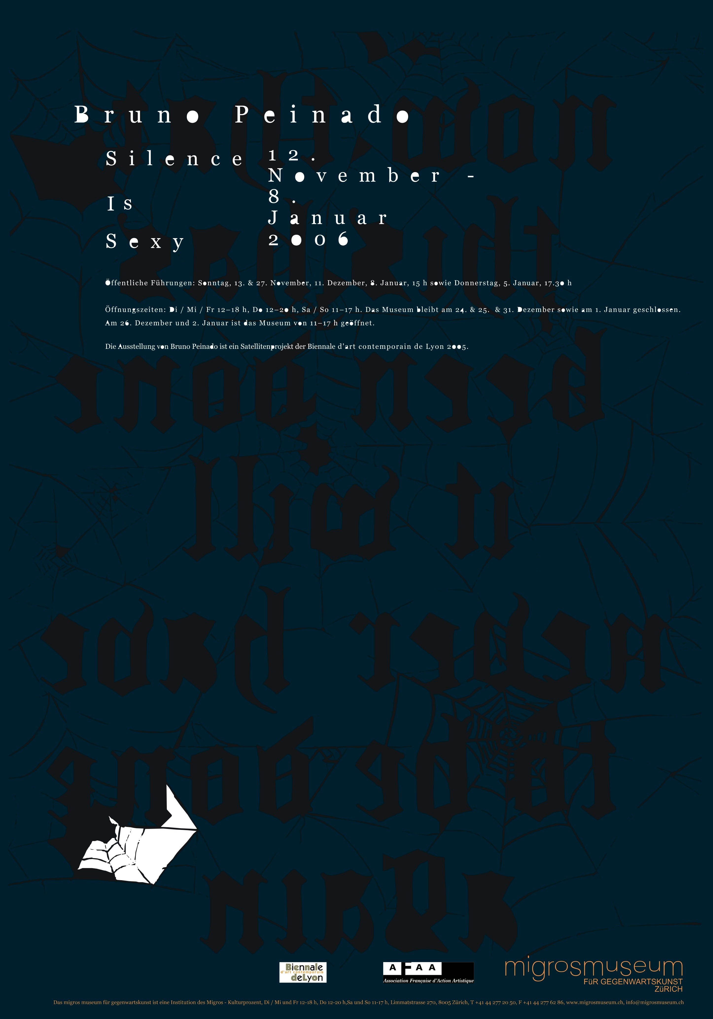 POSTER BRUNO PEINADO: SILENCE IS SEXY