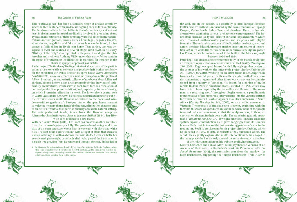 THE GARDEN OF FORKING PATHS – AN ANTHOLOGY ABOUT CONTEMPORARY FOLLIES