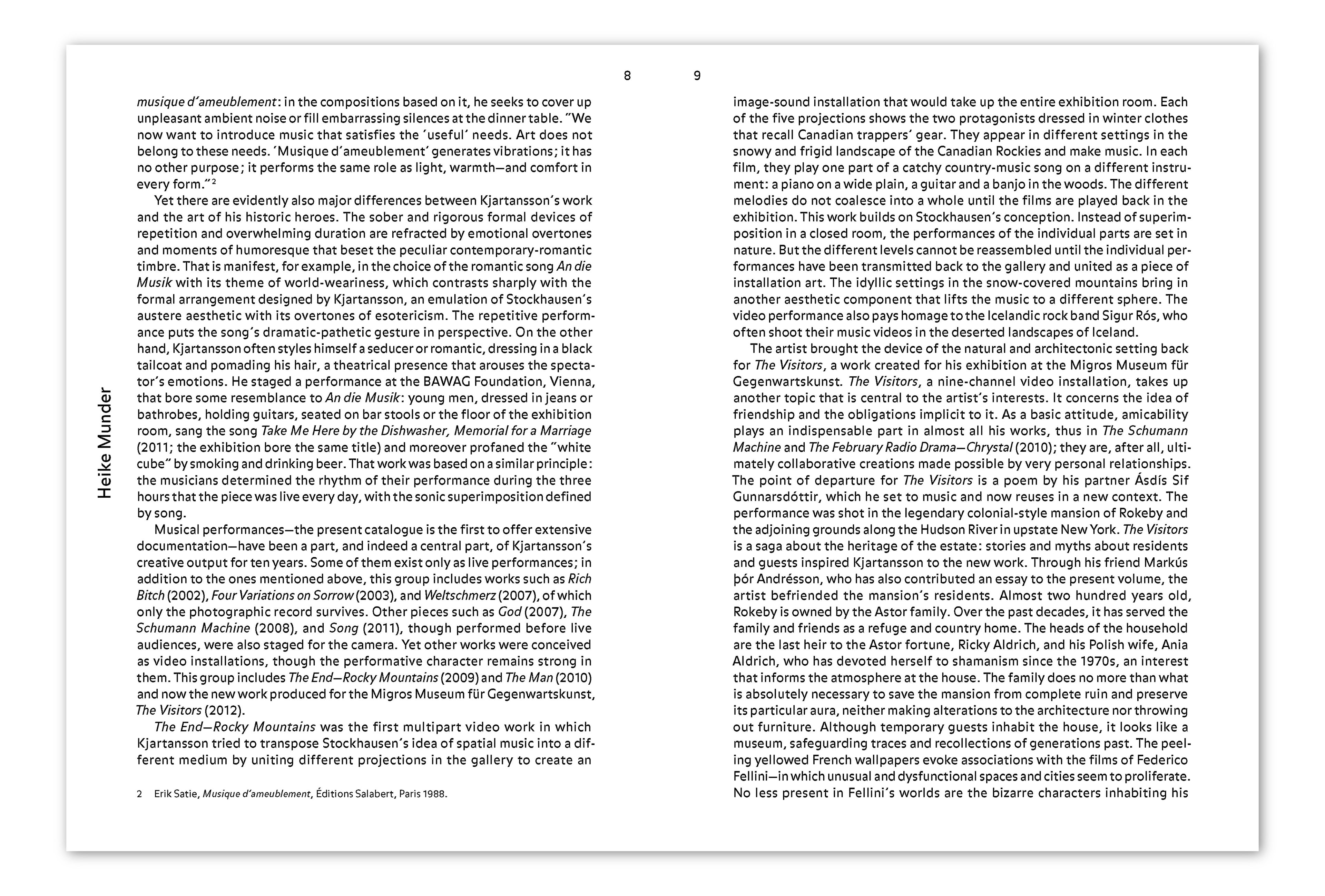 RAGNAR KJARTANSSON: TO MUSIC/ AN DIE MUSIK_ZWEITE AUFLAGE