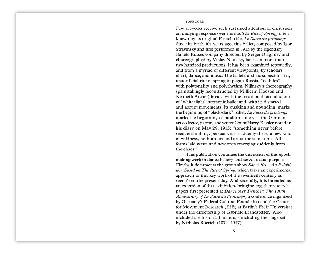 Sacré 101. An Anthology on "The Rite of Spring"