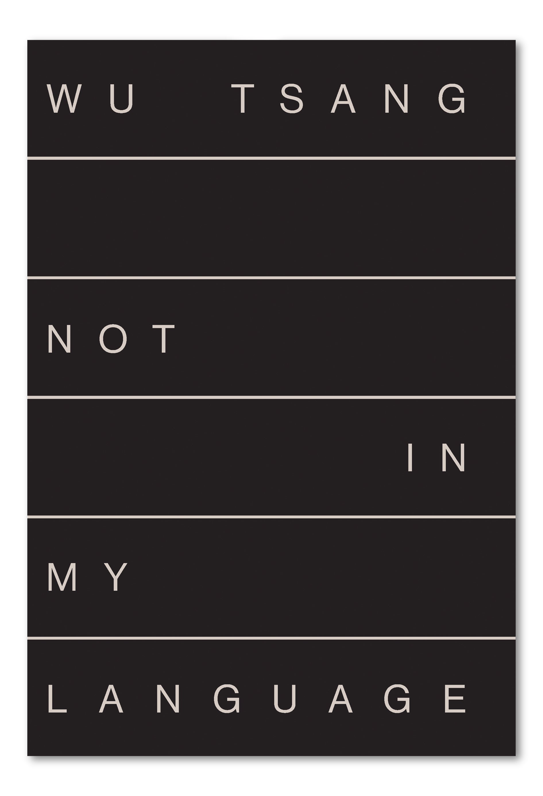 WU TSANG – NOT IN MY LANGUAGE