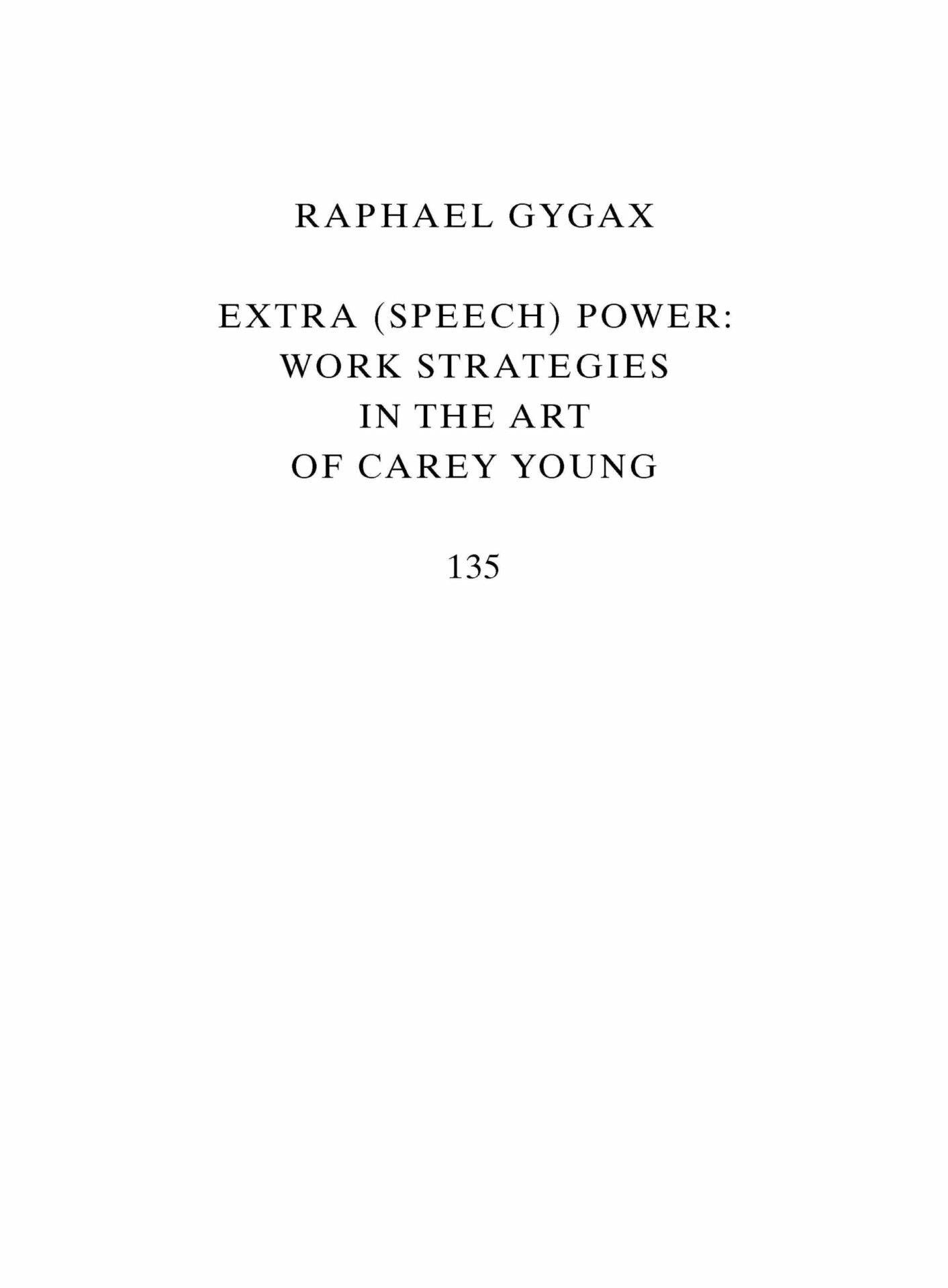 CAREY YOUNG: SUBJECT TO CONTRACT