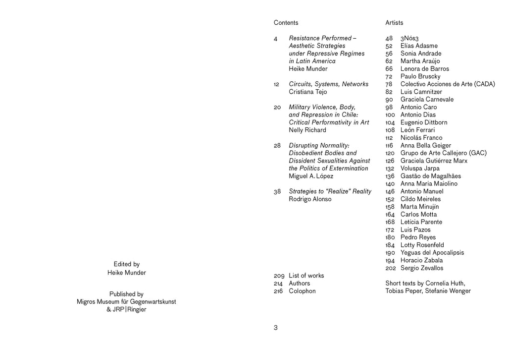RESISTANCE PERFORMED. AN ANTHOLOGY ON AESTHETIC STRATEGIES IN LATIN AMERICA, 2015