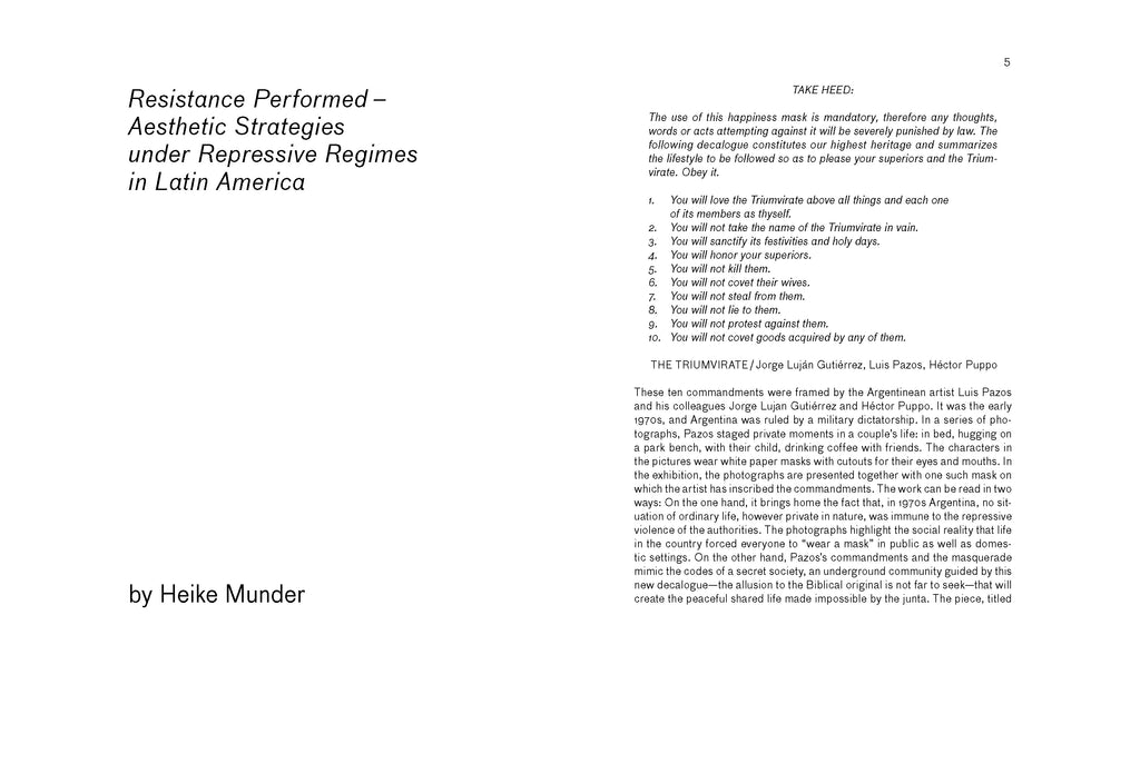 RESISTANCE PERFORMED. AN ANTHOLOGY ON AESTHETIC STRATEGIES IN LATIN AMERICA, 2015