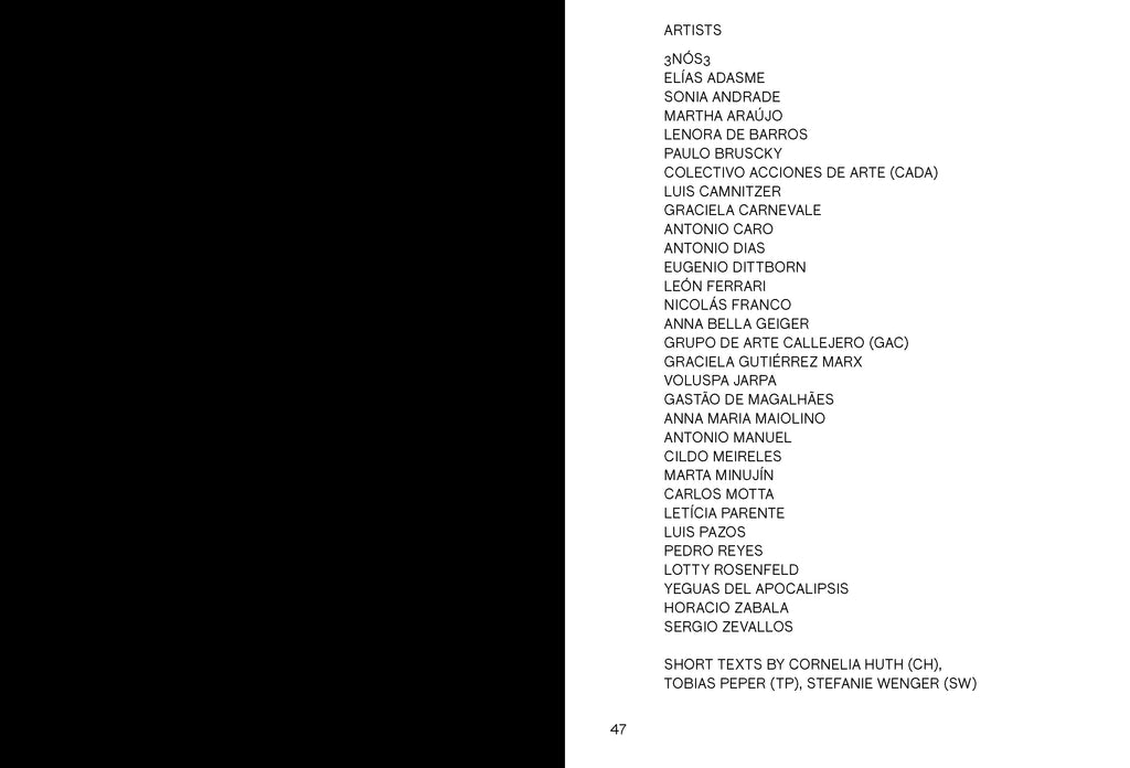 RESISTANCE PERFORMED. AN ANTHOLOGY ON AESTHETIC STRATEGIES IN LATIN AMERICA, 2015