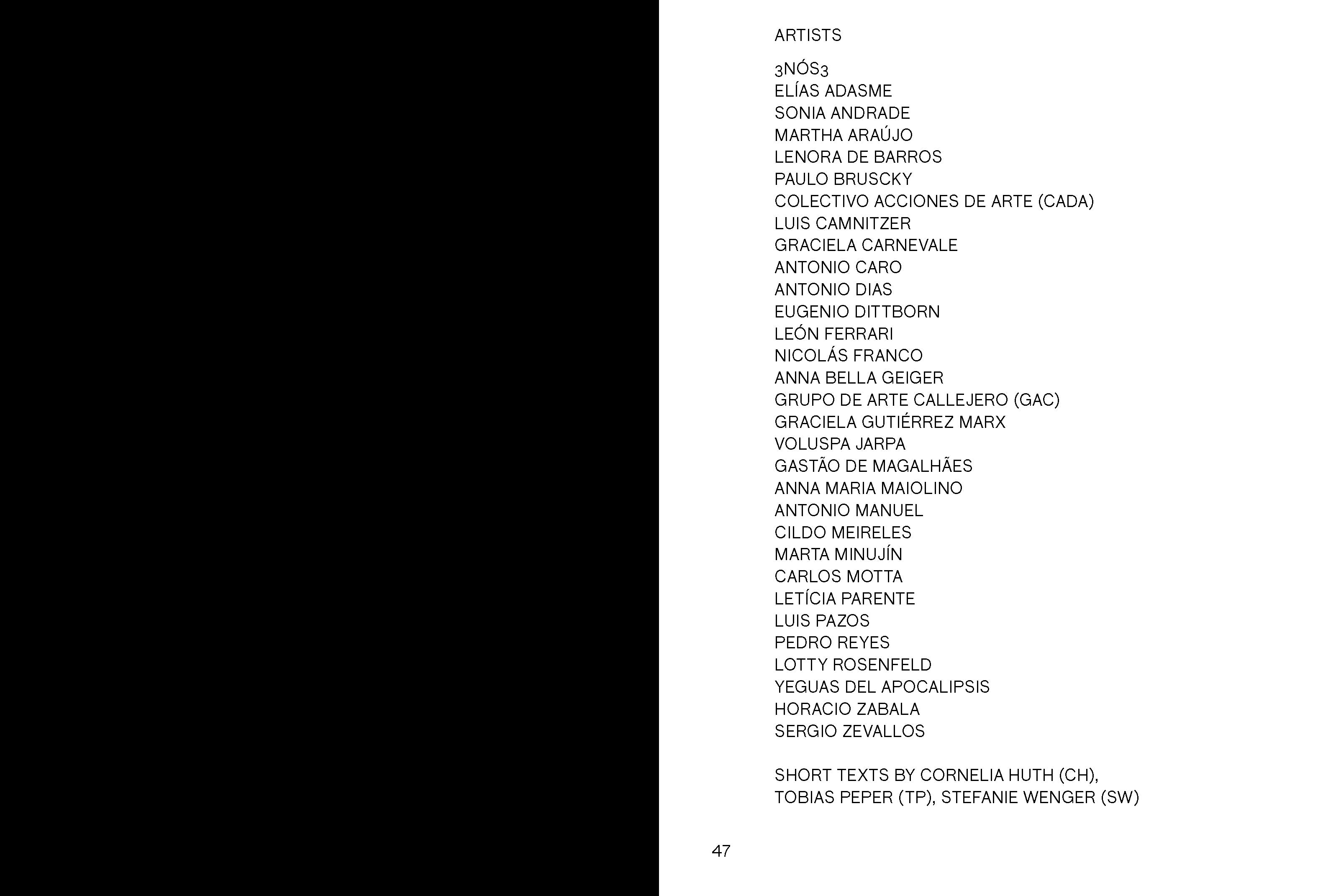 RESISTANCE PERFORMED. AN ANTHOLOGY ON AESTHETIC STRATEGIES IN LATIN AMERICA, 2015