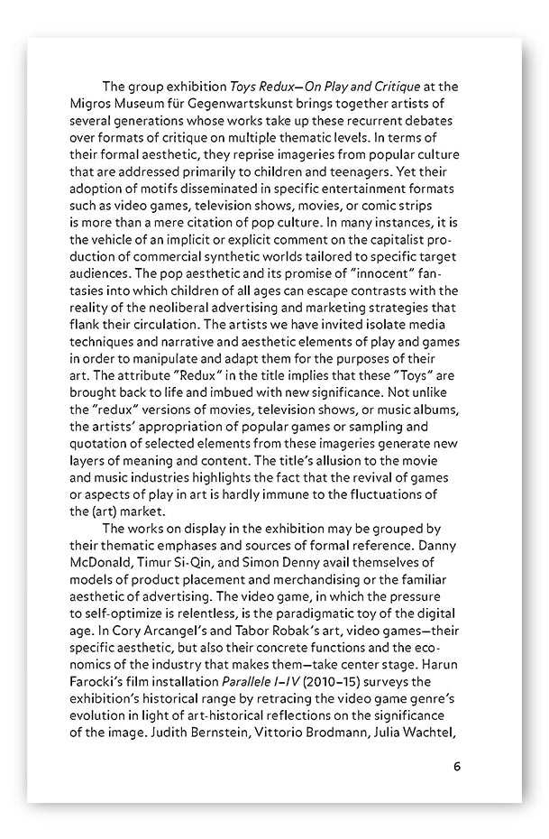 TOYS REDUX. AN ANTHOLOGY ON PLAY AS CRITICAL ACTION