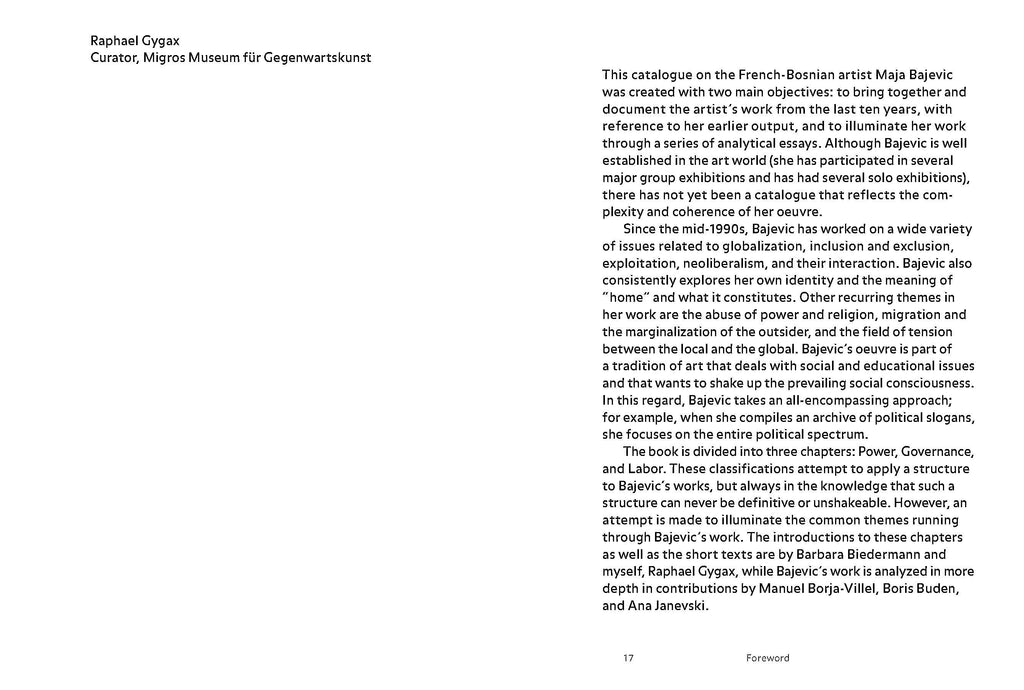 MAJA BAJEVIC: POWER, GOVERNANCE, LABOR