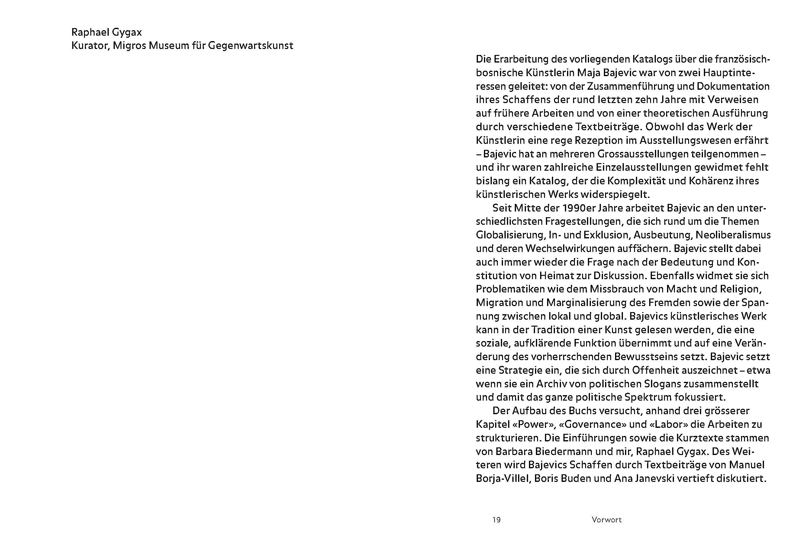 MAJA BAJEVIC: POWER, GOVERNANCE, LABOR