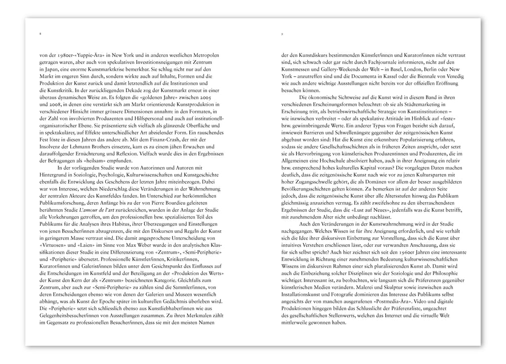 DAS KUNSTFELD. EINE STUDIE ÜBER AKTEURE UND INSTITUTIONEN DER ZEITGENÖSSISCHEN KUNST, 2012