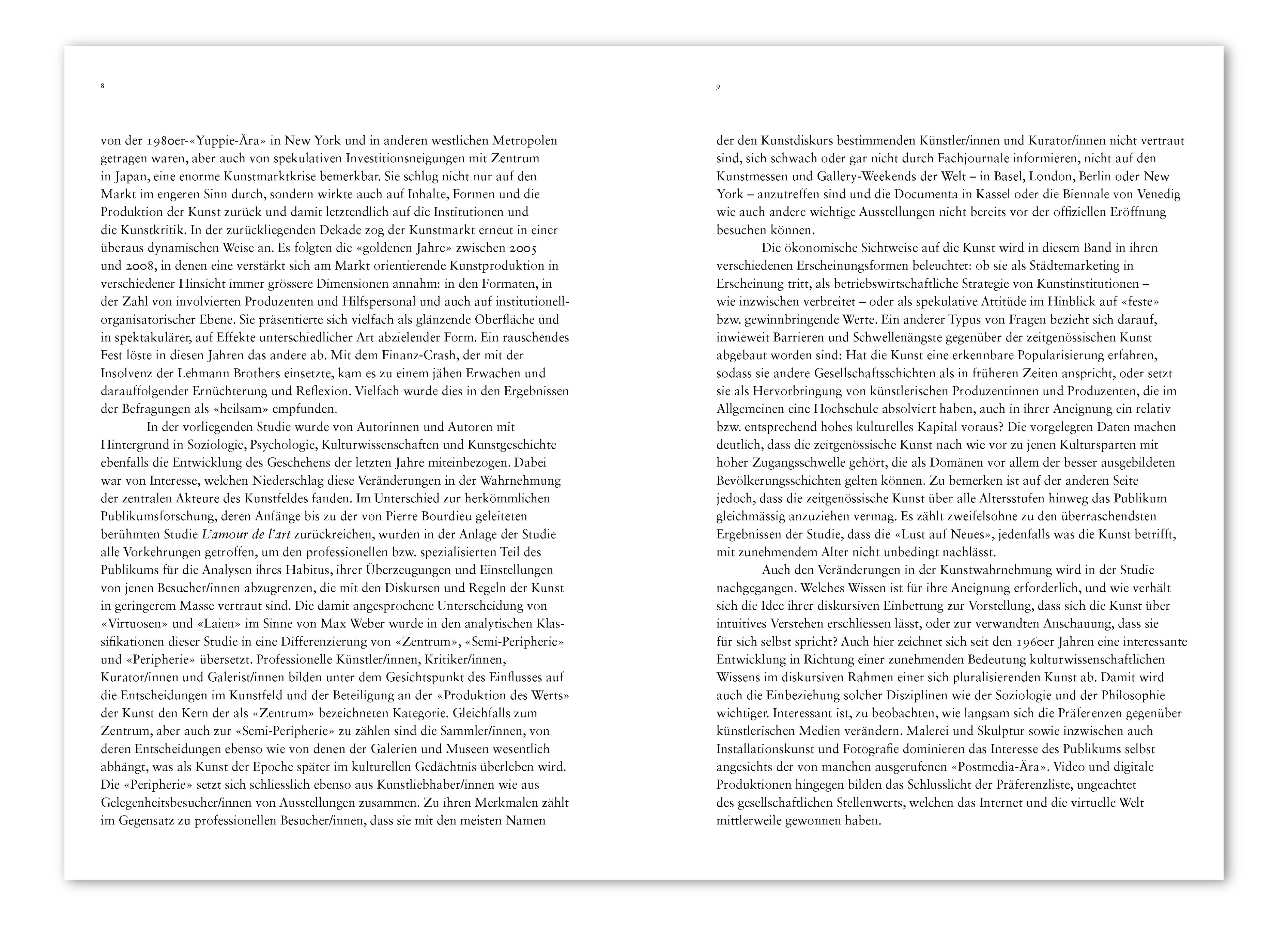 DAS KUNSTFELD. EINE STUDIE ÜBER AKTEURE UND INSTITUTIONEN DER ZEITGENÖSSISCHEN KUNST, 2012