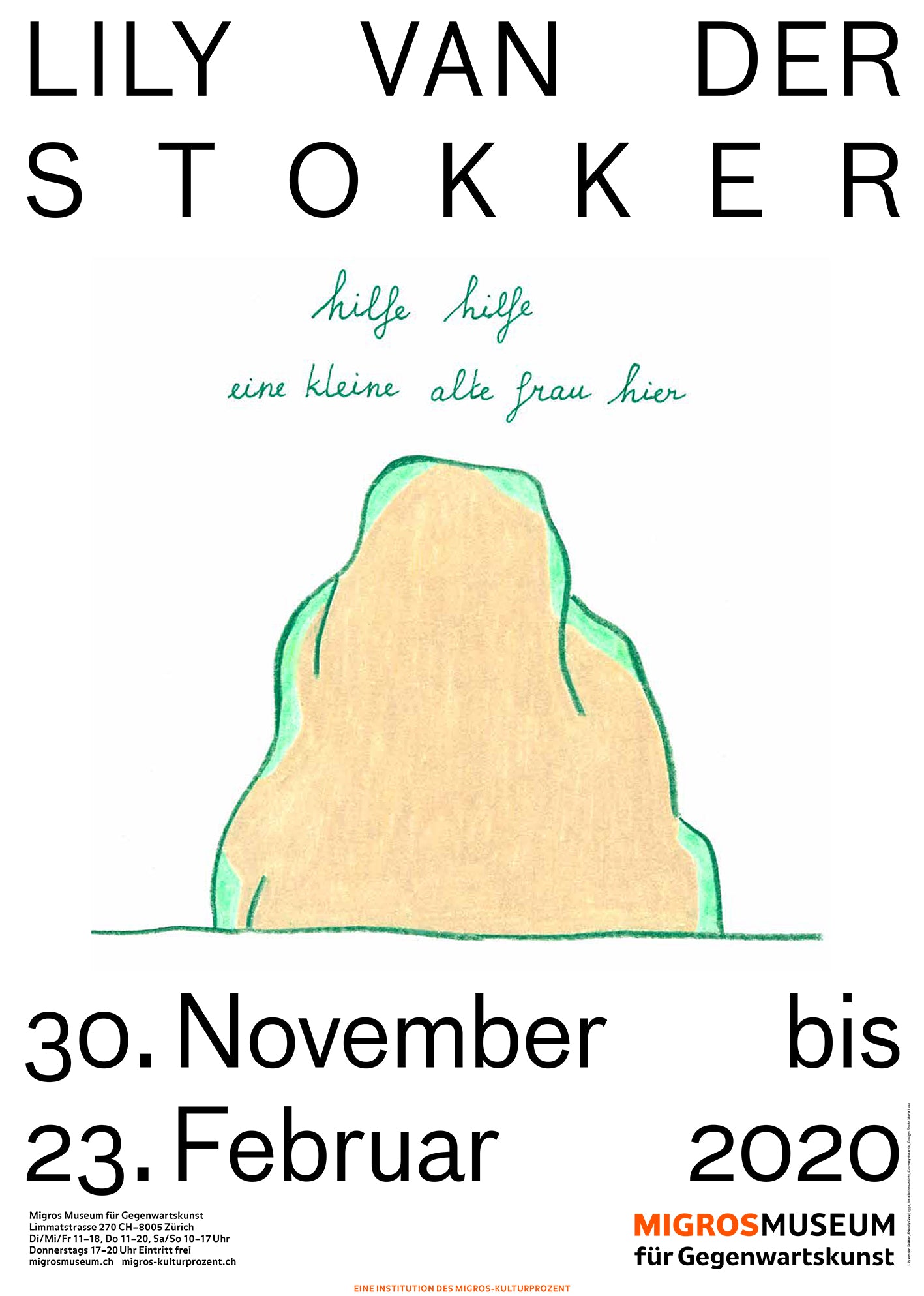 POSTER LILY VAN DER STOKKER: HELP HELP A LITTLE OLD LADY HERE