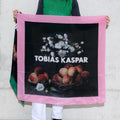 VEGANES SEIDENFOULARD TOBIAS KASPAR, RAND PINK