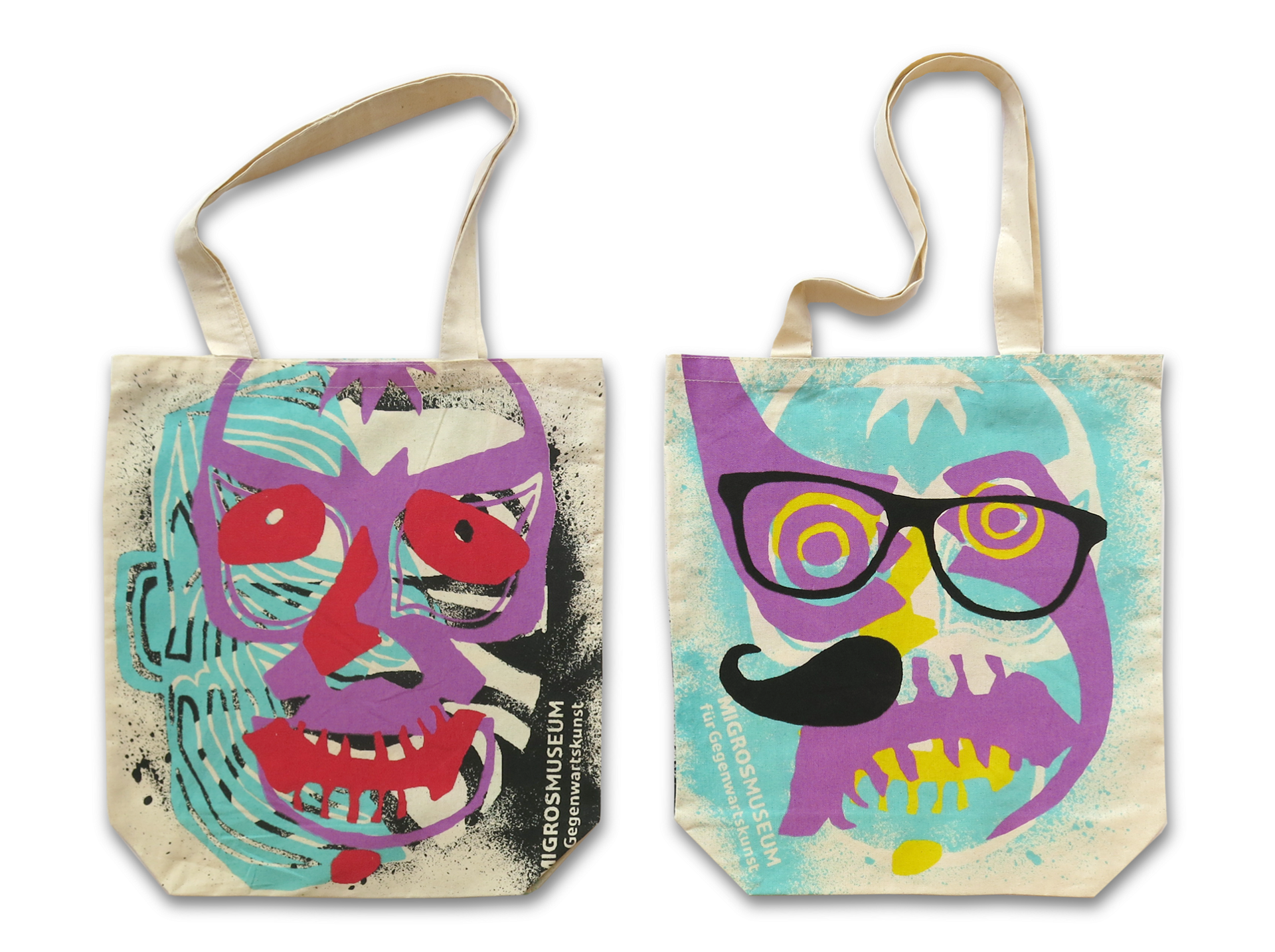STOFFTASCHE CHRISTOPH HEFTI (LILA/HELLBLAU)