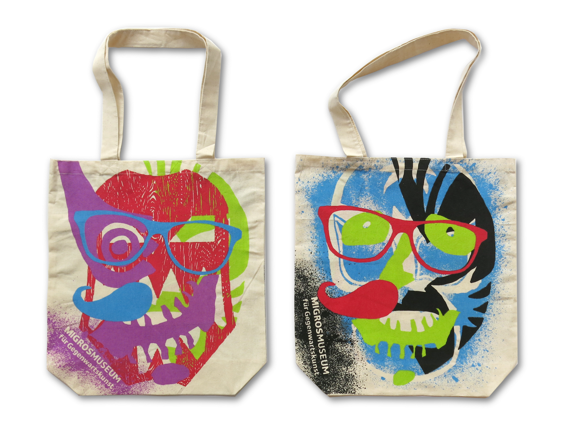 STOFFTASCHE VON CHRISTOPH HEFTI (ROT/BLAU)